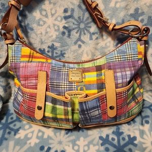 Dooney & Bourke Medium Safari purse with patchwork pattern